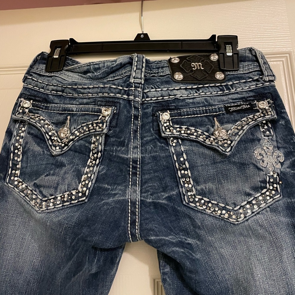 Miss Me Sparkly Buckle Jeans